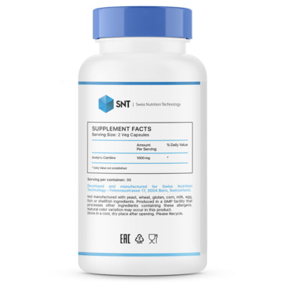 SNT Acetyl-L-Carnitine 1000 мг 60 caps (фото, вид 1)