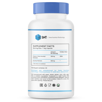 SNT Ascorbyl Palmitate 500 mg, 60 caps (фото, вид 1)