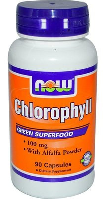 NOW Chlorophyll 100 mg 90 caps (фото, вид 1)
