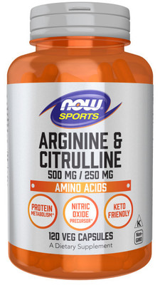 NOW Arginine 500 mg & Citrulline 250 mg 120 caps