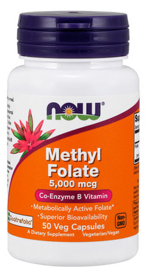 NOW Methyl Folate 5000 mcg 50 vcaps