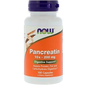 NOW Pancreatine 200 mg 100 caps