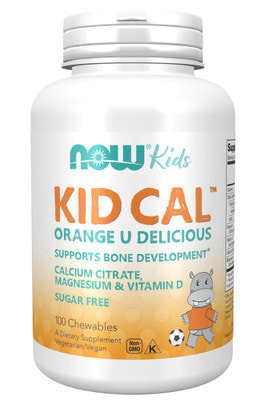 NOW Kid-Cal 100 chewables (Апельсин)