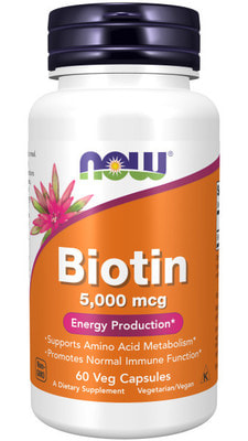 NOW Biotin 5000 mcg 60 caps