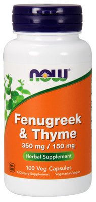NOW Fenugreek&Thyme 350 mg/150 mg 100 vcaps