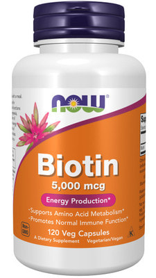 NOW Biotin 5000 mcg 120 vcaps