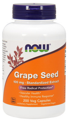 NOW Grape Seed Anti 100 mg 200 vcaps