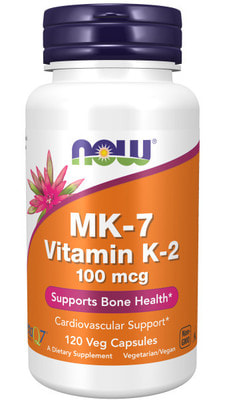 NOW MK-7 Vitamin K-2 100 mcg 120 vcaps
