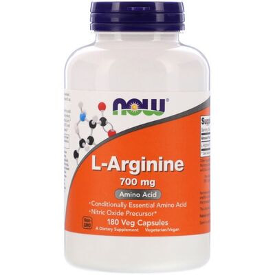 NOW L-Arginine 700 mg 180 vcaps (фото)