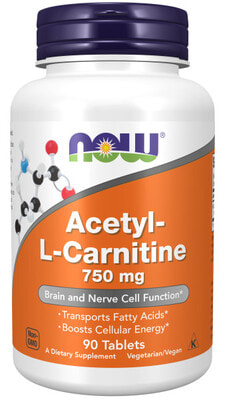 NOW Acetyl L-Carn 750 mg 90 tabs
