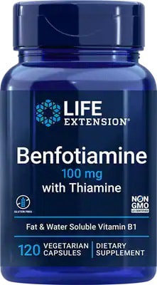 Life Extension Benfotiamine with Thiamine 100mg 120 vcaps