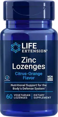 Life Extension Zinc Lozenges, Citrus-Orange Flavor, 60 vloz