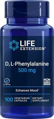 Life Extension D, L-Phenylalanine Capsules 500 mg 100 vcaps