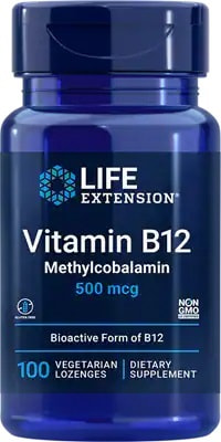 Life Extension Vitamin B12 Methylcobalamin 500 mcg 100 vloz