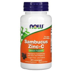 NOW Sambucus Zinc-C 60 loz