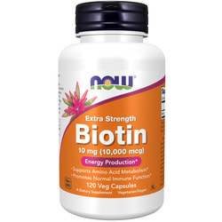 NOW Biotin 10 mg (10000 mcg) 120 vcaps