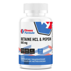 Fitness Formula Betain HCL&Pepsin 680mg, 120caps